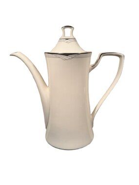 Vintage Noritake Fine China Sterling Coffee Pot with Matching Lid